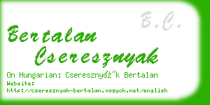 bertalan cseresznyak business card